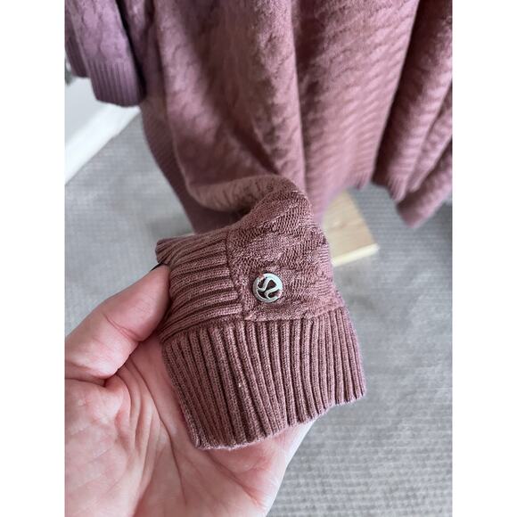 Lululemon Womens Divinity Poncho Sweater Shawl Wrap Spanish Oak One Size - Picture 3 of 5